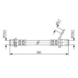 Flexible de frein BOSCH 1987476163 pour TOYOTA AVENSIS OE 9008094A66