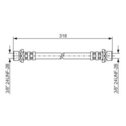 Brake Hose BOSCH 1987476165 OE Ref 90947 02C30
