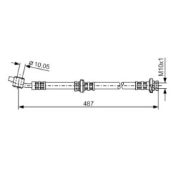 Brake Hose BOSCH 1987476168 OE Ref 46210 5M400
