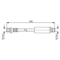 Brake Hose BOSCH 1987476204 OE Ref GBH 90288