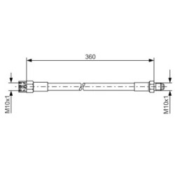 Brake Hose BOSCH 1987476235 OE Ref 431 611 707
