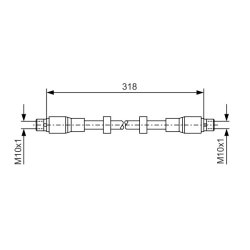 Brake Hose BOSCH 1 987 476 247 OE Ref 4F0611707