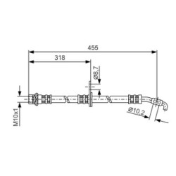 Brake Hose BOSCH 1987476255 OE Ref 90947 02659