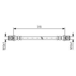 Brake Hose BOSCH 1987476263 OE Ref 6047604