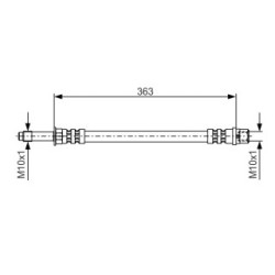 Flexible de frein BOSCH 1987476295 pour MERCEDES, VW SPRINTER, LT OE A9014280235 BOSCH