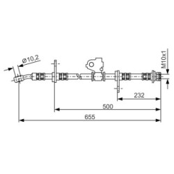 Brake Hose BOSCH 1987476322 OE Ref 01464-SR3-030