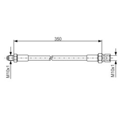 Brake Hose BOSCH 1987476324 OE Ref 113 611 701 D