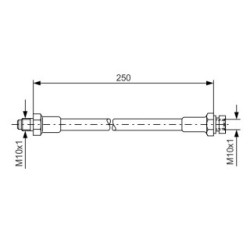 Brake Hose BOSCH 1987476348 OE Ref 928 355 080 02