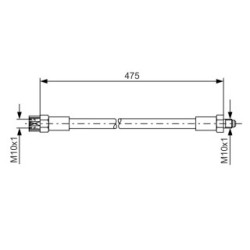 Brake Hose BOSCH 1987476391 OE Ref 667 428 01 35