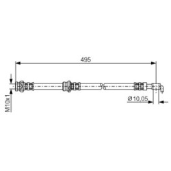 Brake Hose BOSCH 1987476401 OE Ref 462108H51B