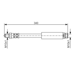 Brake Hose BOSCH 1987476433 OE Ref 95GB 2078 AA