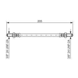 Brake Hose BOSCH 1987476575 OE Ref GBH 250