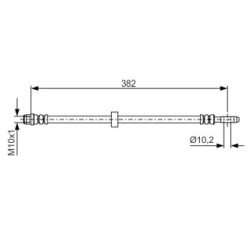 Brake Hose BOSCH 1987476696 OE Ref 6N0 611 701 A