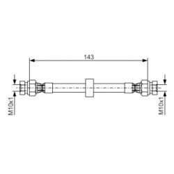 Brake Hose BOSCH 1987476697 OE Ref 6N0 611 775 A