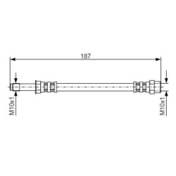 Flexible de frein BOSCH 1987476715 pour FORD, SEAT, VW OE 1044504 BOSCH