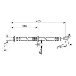Brake Hose BOSCH 1987476727 OE Ref 90947 02799