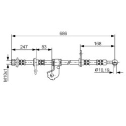 Brake Hose BOSCH 1987476734 OE Ref GBH 90337