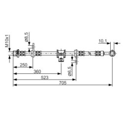 Brake Hose BOSCH 1987476755 OE Ref 46411-SM1-003