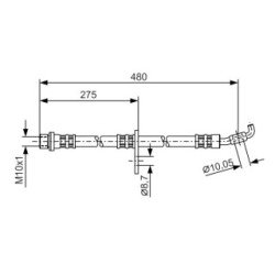 Brake Hose BOSCH 1987476757 OE Ref T83014