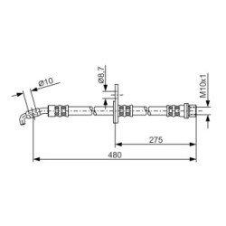 Brake Hose BOSCH 1987476758 OE Ref T83013