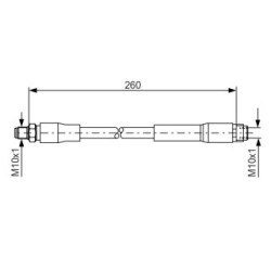Flexible de frein BOSCH 1987476760 pour MERCEDES CLASSE A, CLASSE E OE A1684280335 BOSCH