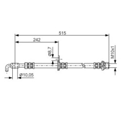 Flexible de frein BOSCH 1987476780 pour CITROËN, PEUGEOT, TOYOTA OE 4806E1