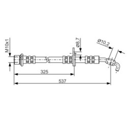 Brake Hose BOSCH 1987476782 OE Ref 90947 02743