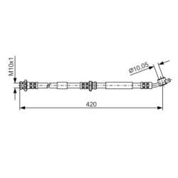 Flexible de frein BOSCH 1987476789 pour NISSAN PRIMERA OE 462102F001 BOSCH