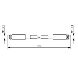 Brake Hose BOSCH 1987476856 OE Ref 4D0 611 707 F