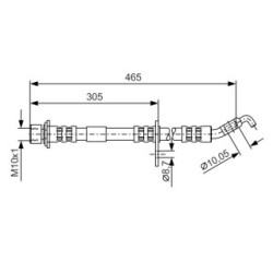 Flexible de frein BOSCH 1987476872 pour DAIHATSU OE 9004922174 BOSCH