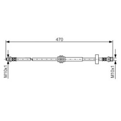 Flexible de frein BOSCH 1987476885 pour FORD FOCUS OE 1138461 BOSCH