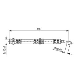 Flexible de frein BOSCH 1987476896 pour HYUNDAI COUPÉ, LANTRA OE 5873729310 BOSCH