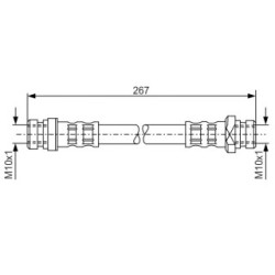 Flexible de frein BOSCH 1987476901 pour HYUNDAI OE 5873722000 BOSCH