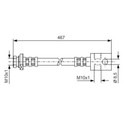 Brake Hose BOSCH 1987476903 OE Ref T56155