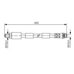 Flexible de frein BOSCH 1987476912 pour CITROEN, PEUGEOT C4, 307 OE 4806A0 BOSCH