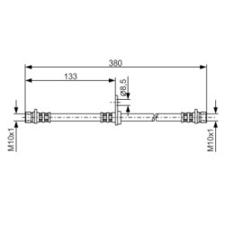 Flexible de frein BOSCH 1987476929 pour HONDA, ROVER ACCORD, 600 OE 01466-SL4-010 BOSCH