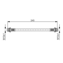 Flexible de frein BOSCH 1987476969 pour CHEVROLET, DAEWOO, GM KOREA OE 96568065 BOSCH