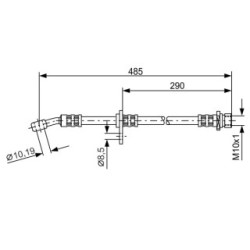 Brake Hose BOSCH 1987476989 OE Ref 01468-S5A-J03