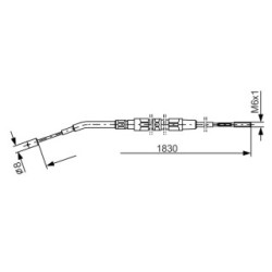 Handbrake Cable BOSCH 1987477008 OE Ref 34 41 1 160 116