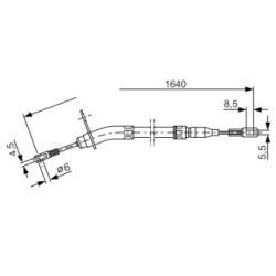 Handbrake Cable BOSCH 1987477011 OE Ref 123 420 04 85