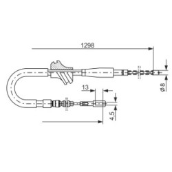 Câble de frein à main BOSCH 1987477054 pour AUDI 80, 90 OE 893609722G BOSCH