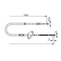 Handbrake Cable BOSCH 1987477119 OE Ref A 601 420 46 85