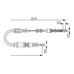 Handbrake Cable BOSCH 1987477141 OE Ref 5 22 602