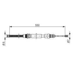 Handbrake Cable BOSCH 1987477147 OE Ref 4745 74