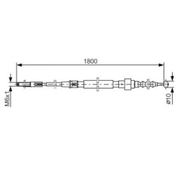 Handbrake Cable BOSCH 1987477165 OE Ref 191 609 721 A