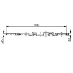Câble de frein à main BOSCH 1987477168 pour VW GOLF, VENTO OE 1H0609721 BOSCH