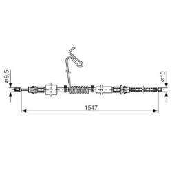 Handbrake Cable BOSCH 1987477174 OE Ref 1C152 A809 CE