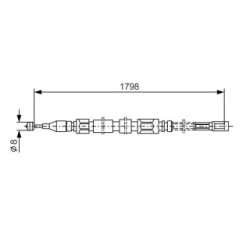 Handbrake Cable BOSCH 1987477211 OE Ref 601 420 11 85
