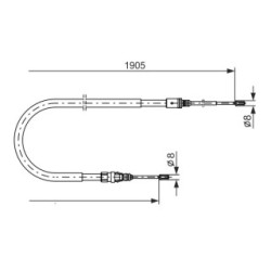 Handbrake Cable BOSCH 1987477237 OE Ref 4745 Z4