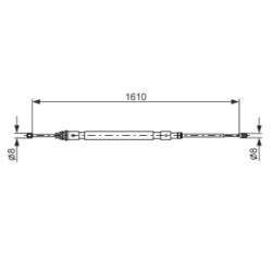 Handbrake Cable BOSCH 1987477238 OE Ref 4746 15